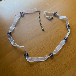 Fabric bead necklace